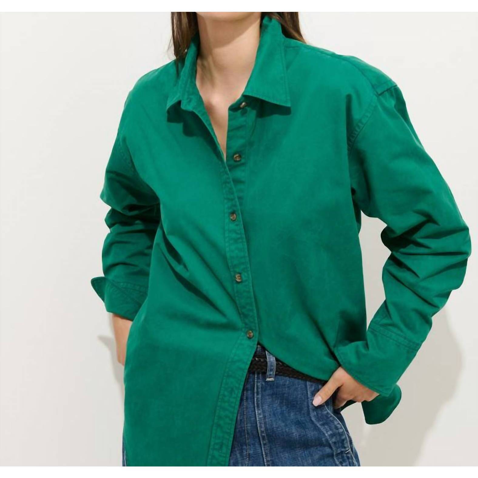 New Alex Mill Mercer Button Down Shirt In Jaded Green